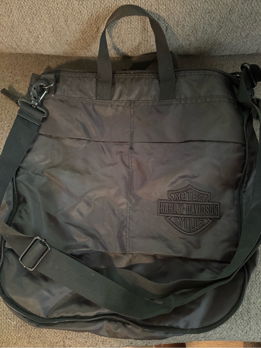 Harley-Davidson Black Duffel Shoulder Bag
